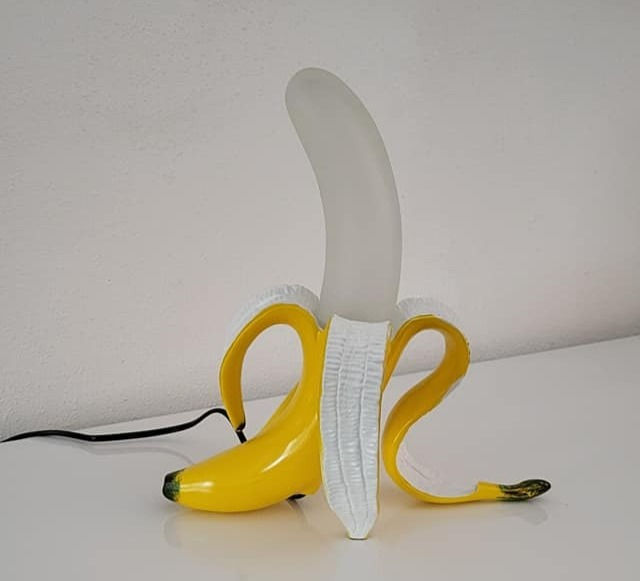 Thumbnail: ITALIË DESIGN LED GLAS BANAAN TAFELLAMP,2 MODELLEN,33 CM