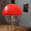 Thumbnail: DESIGN LED LAVA-BAL TAFELLAMP,GLAS,ORANJE, ROOD,WIT,33 CM