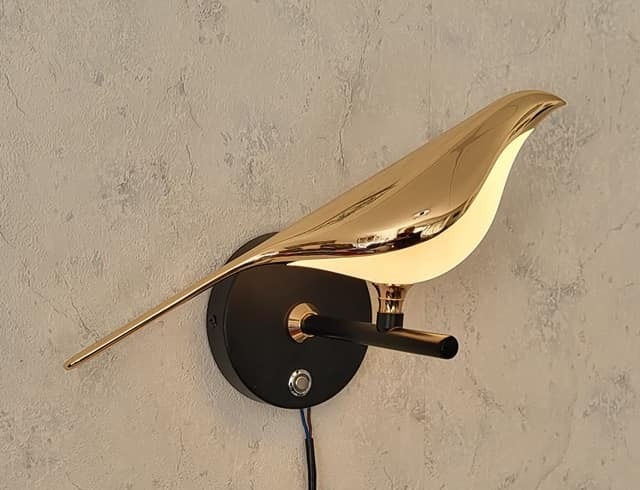 Thumbnail: DESIGN LED 1X BOOMKLEVER WANDLAMP,GOUD,TOUCH SWITCH