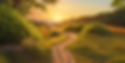 Serene sandy coastal path with lush long green grass either side leading down to the sea.