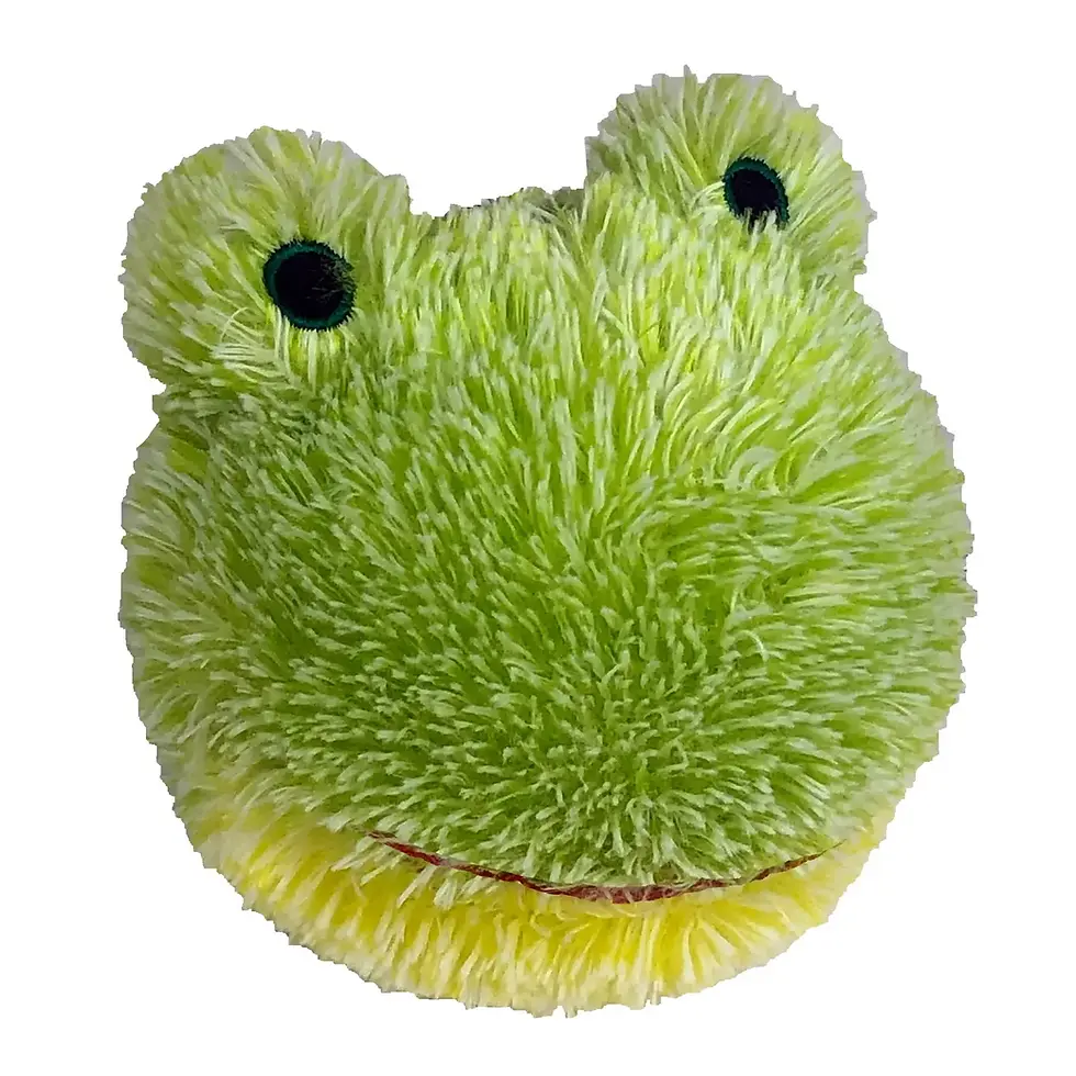 4 Inch Squeaky Frog Ball Dog Toy