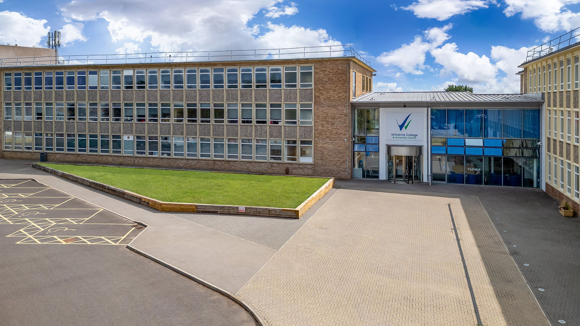 College University drone photography. Wiltshire College and University Centre