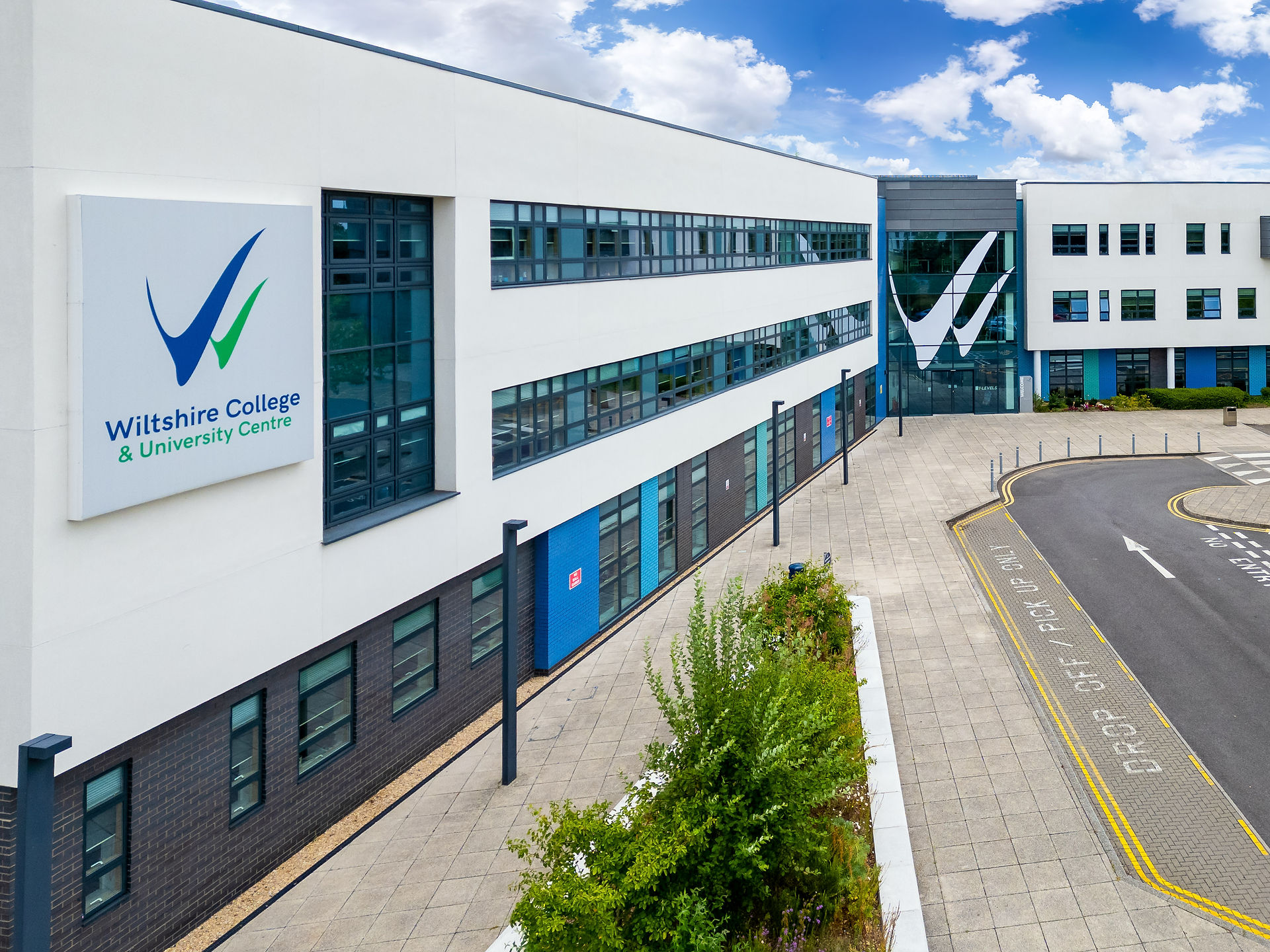 College University drone photography. Wiltshire College and University Centre