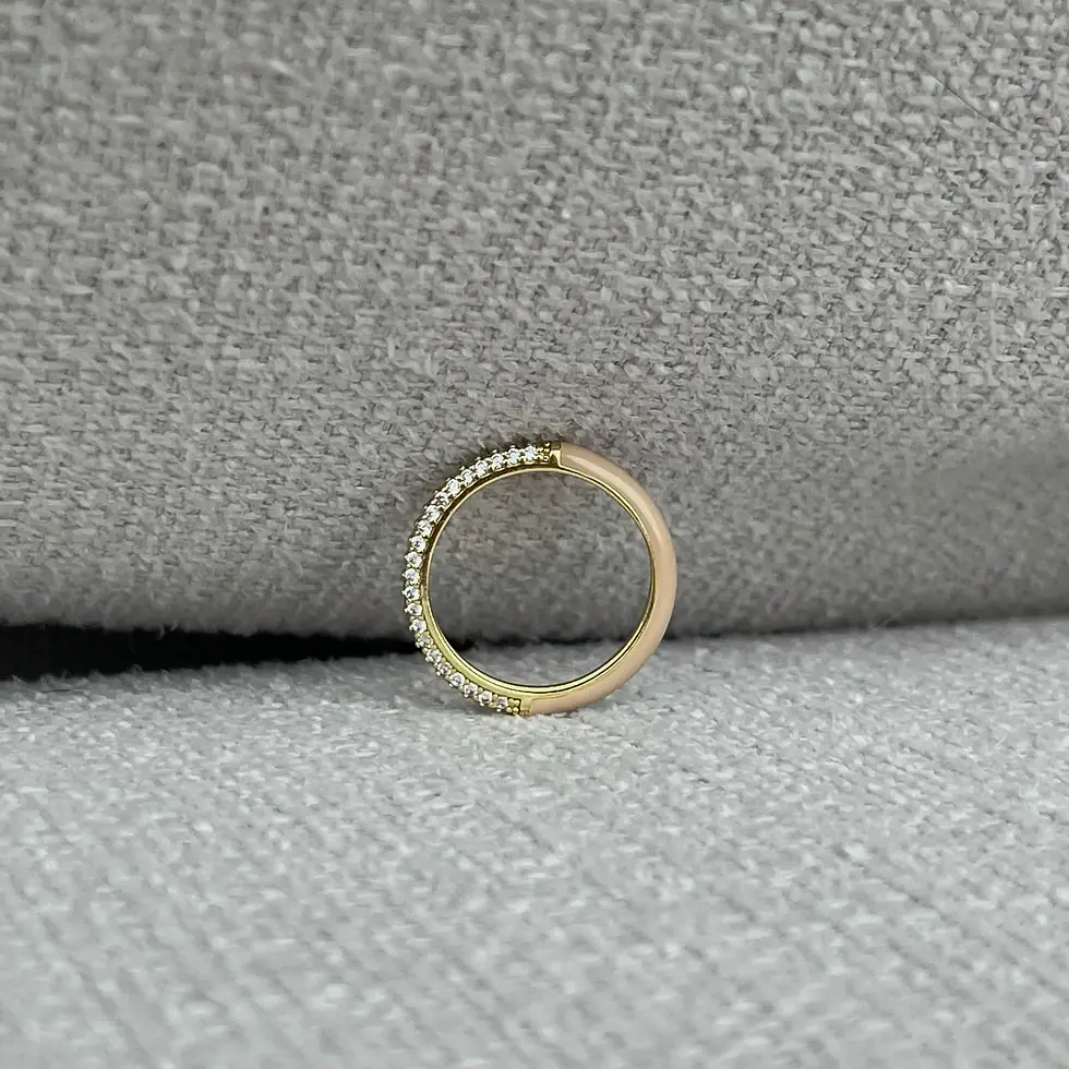 Lua + Sol - Candy Enamel Ring- Oat Milk