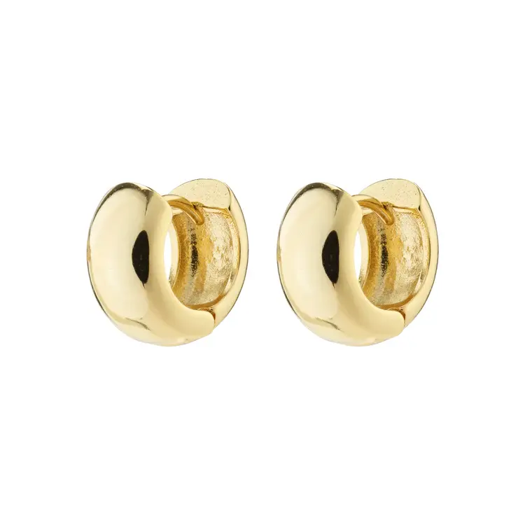 Anais Recycled Chunky Huggie Hoops in Gold