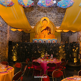 décoration d'un événement au Château de Bossière