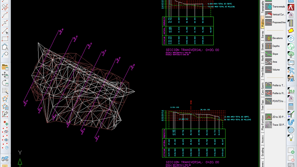 Vista frontal de computadora con software de diseño abierto