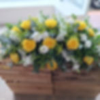 Thumbnail: Yellow and white coffin spray
