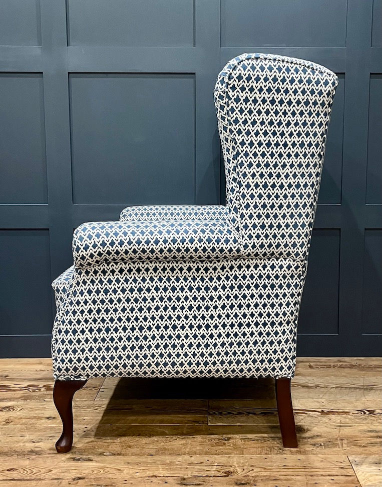 Thumbnail: A pair of Vintage English Wingback Armchairs