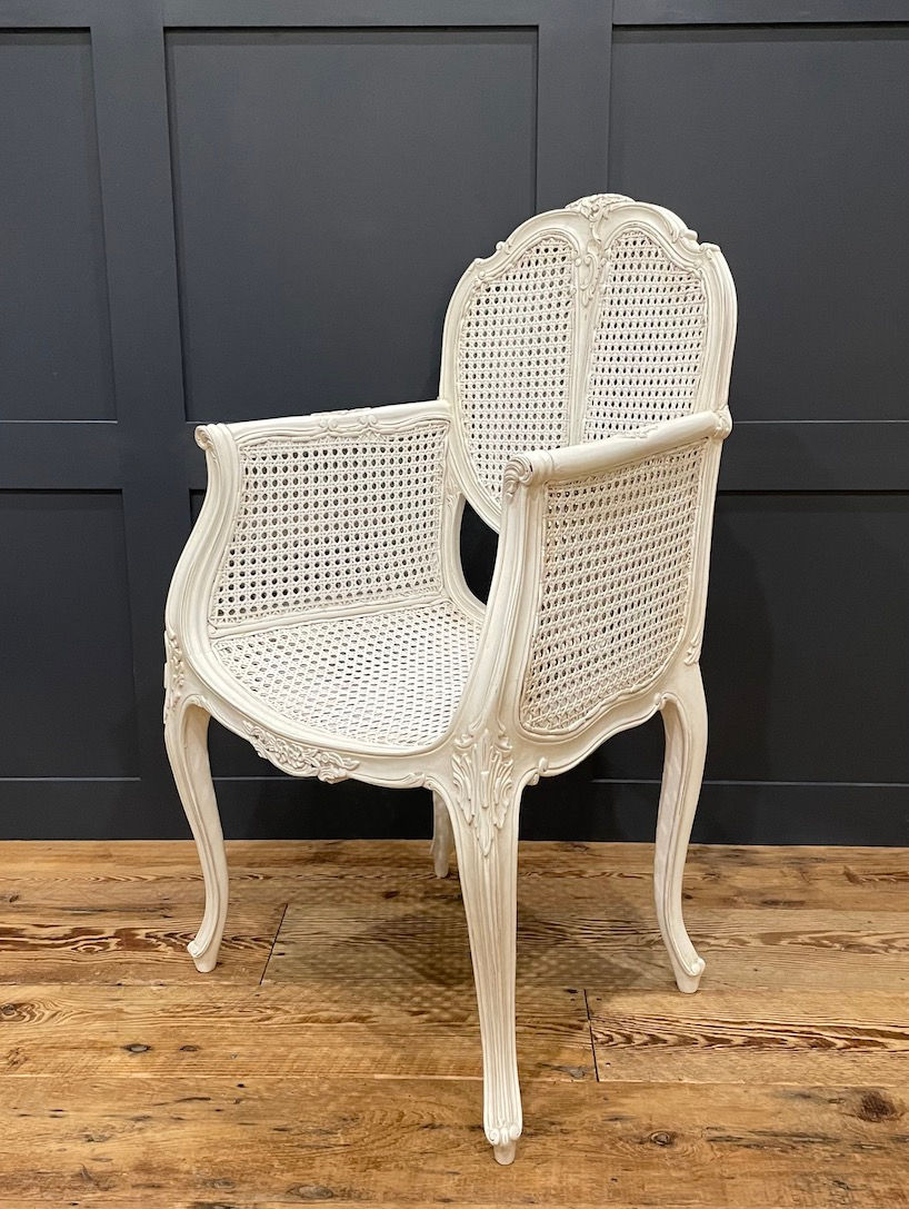 Thumbnail: A Vintage French Bergere Caned Armchair