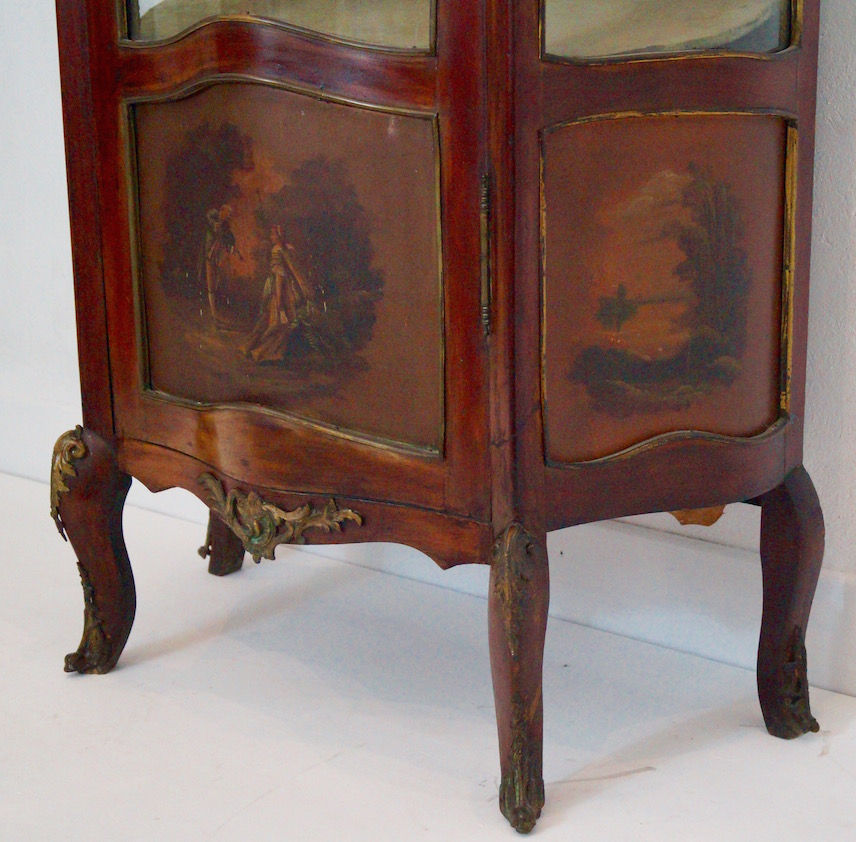 Thumbnail: Beautiful French Antique 19th Century Louis XV Vitrine / Display Cabinet
