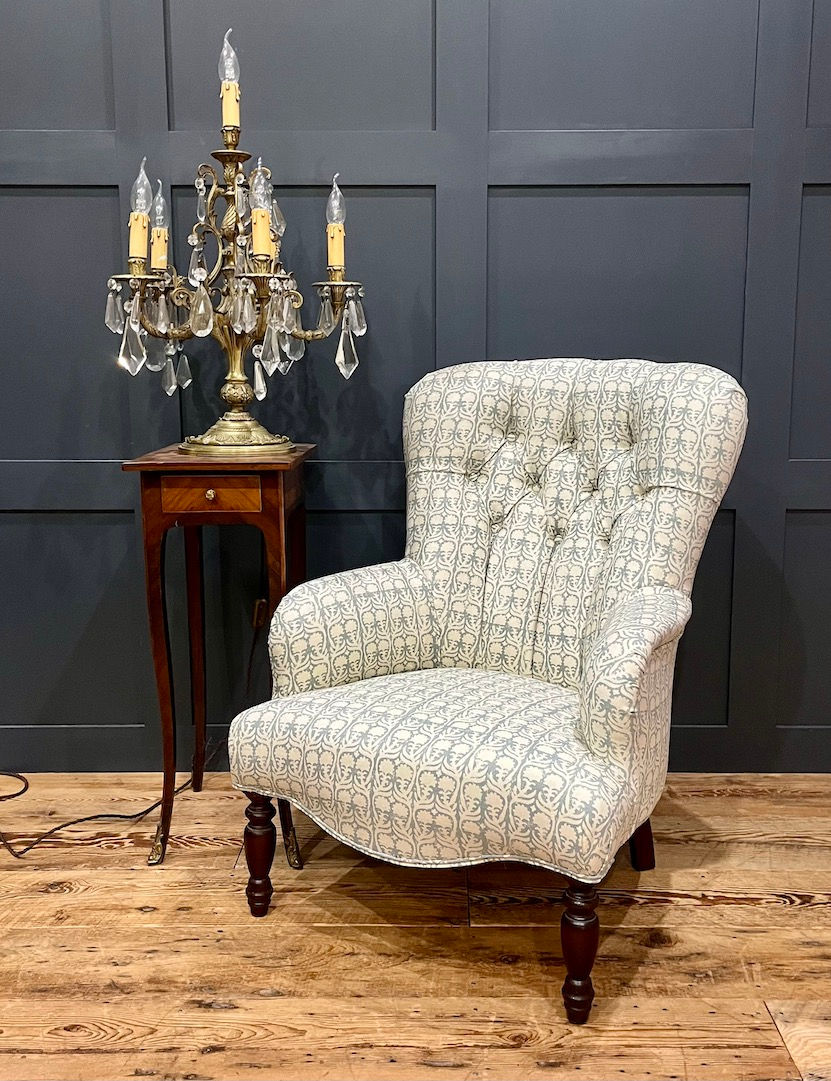 A Mid Century Vintage Button Back Armchair