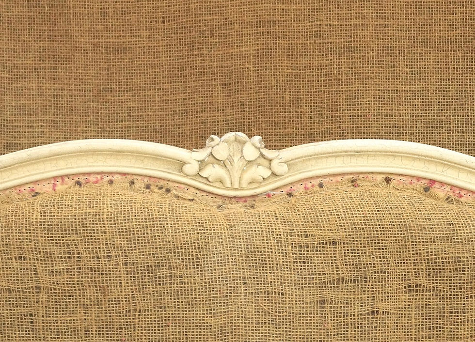 Thumbnail: A Rare French Antique Kingsize Demi Corbeille Bed Frame
