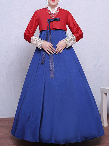 Ханбок женский с золотыми цветами | asiadress