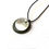 Miniature : pendentif tagua et nacre blanche.
