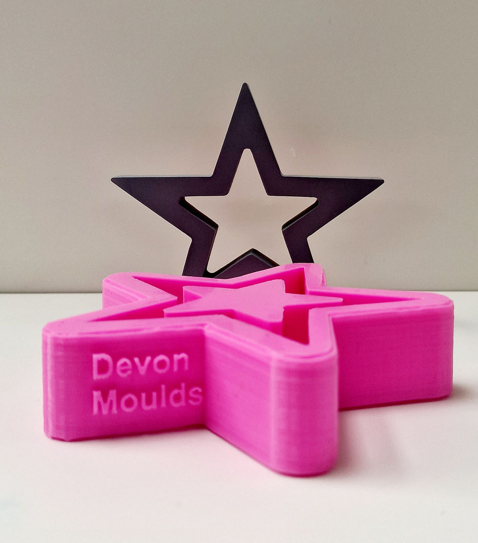 Minijatura: Hollow stand up star silicone mould