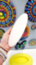 Miniatura: 8 Inch oval Artstone mandala silicone mould