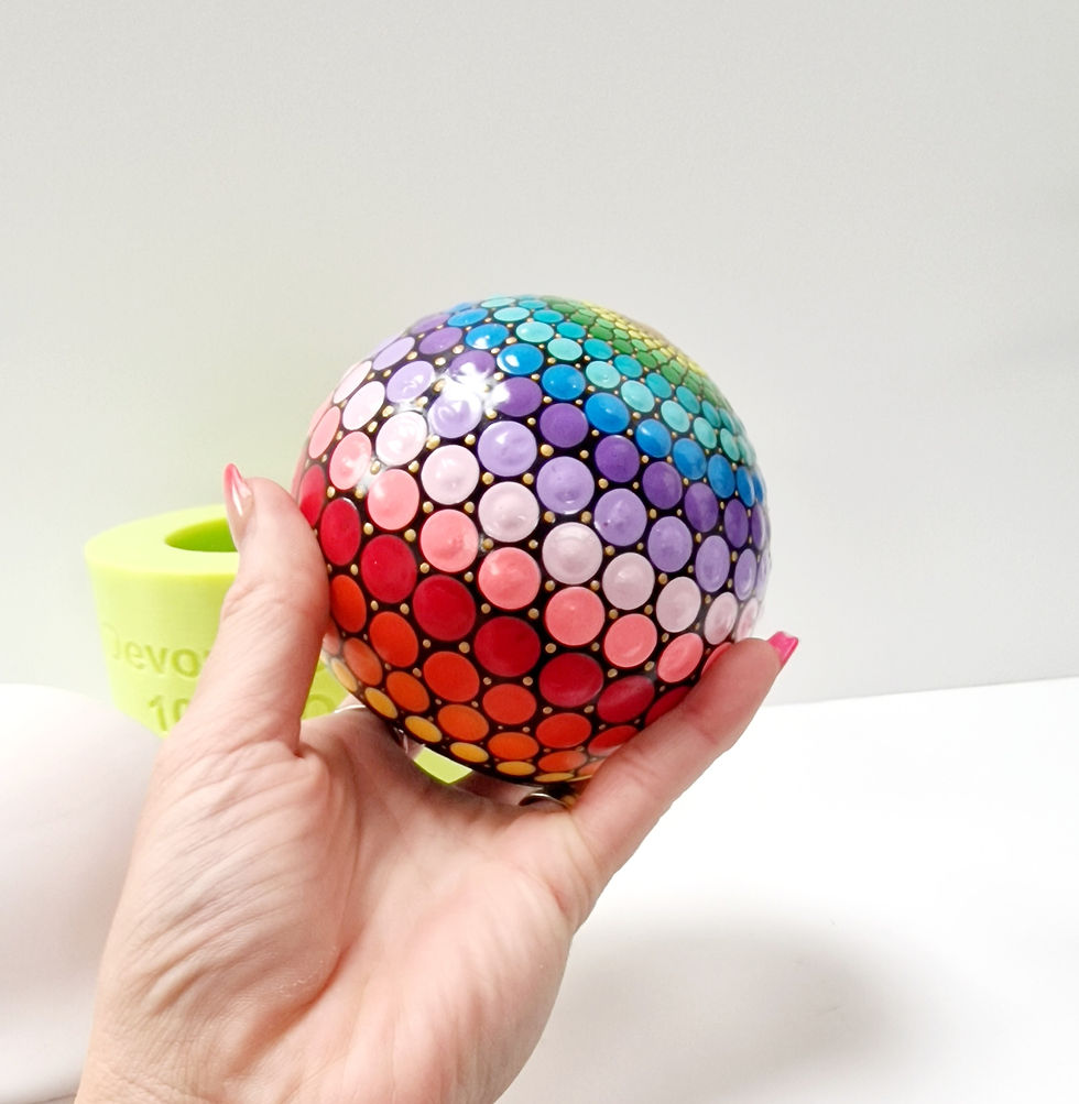 Sličica: 10cm mandala dotting orb silicone mould