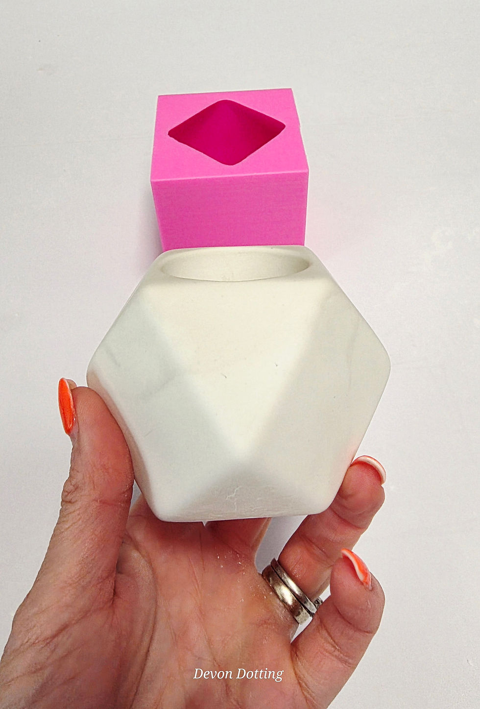 Miniaturebillede: Geometric tea light holder silicone mould