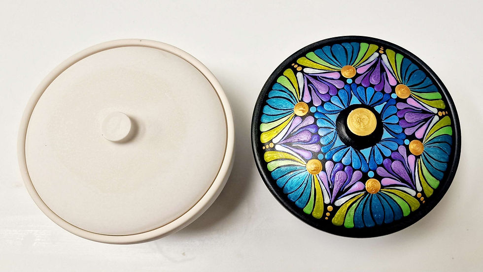 Thumbnail: Medium round lidded bowl silicone mould, plaster mould, candle vessel mould, jes