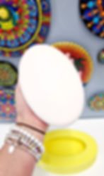 Miniatura: 8 Inch oval Artstone mandala silicone mould