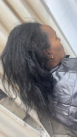 Natural curls styled after treatment