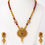Thumbnail: Traditional Gold-Plated Necklace Set with Earrings