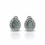 Thumbnail: Carved Teardrop AD Halo Earrings