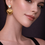 Thumbnail: Golden Heart Drop Earrings