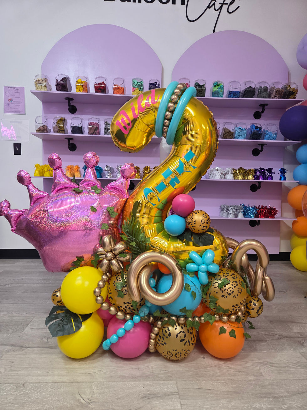 balloon stack safari age 2 floor balloon bouquet