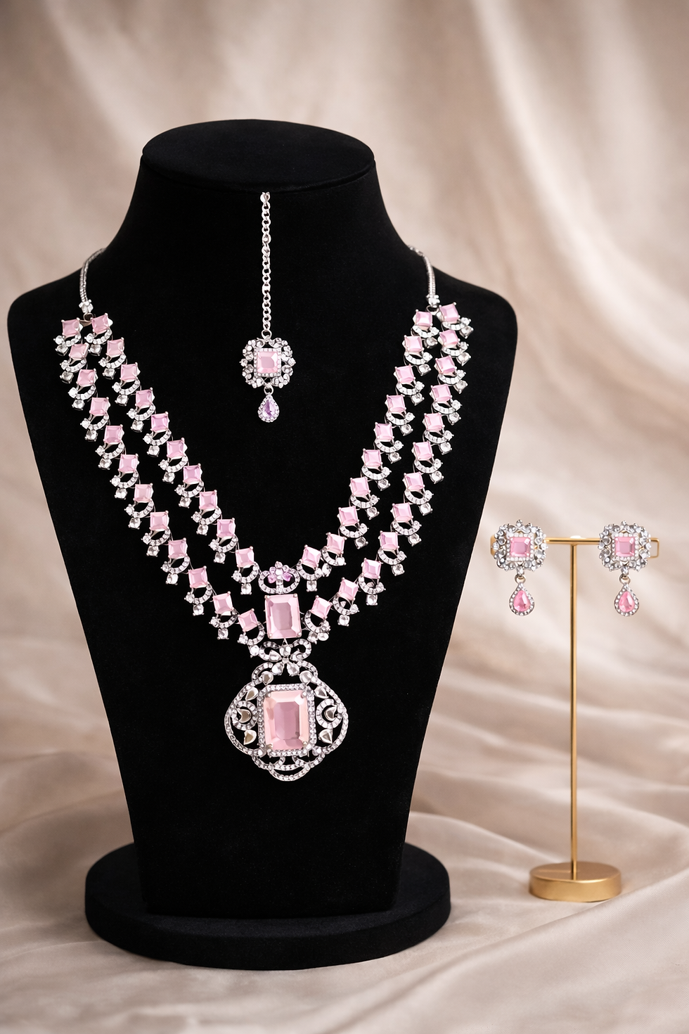 Thumbnail: Royal Crystal Statement Necklace Set