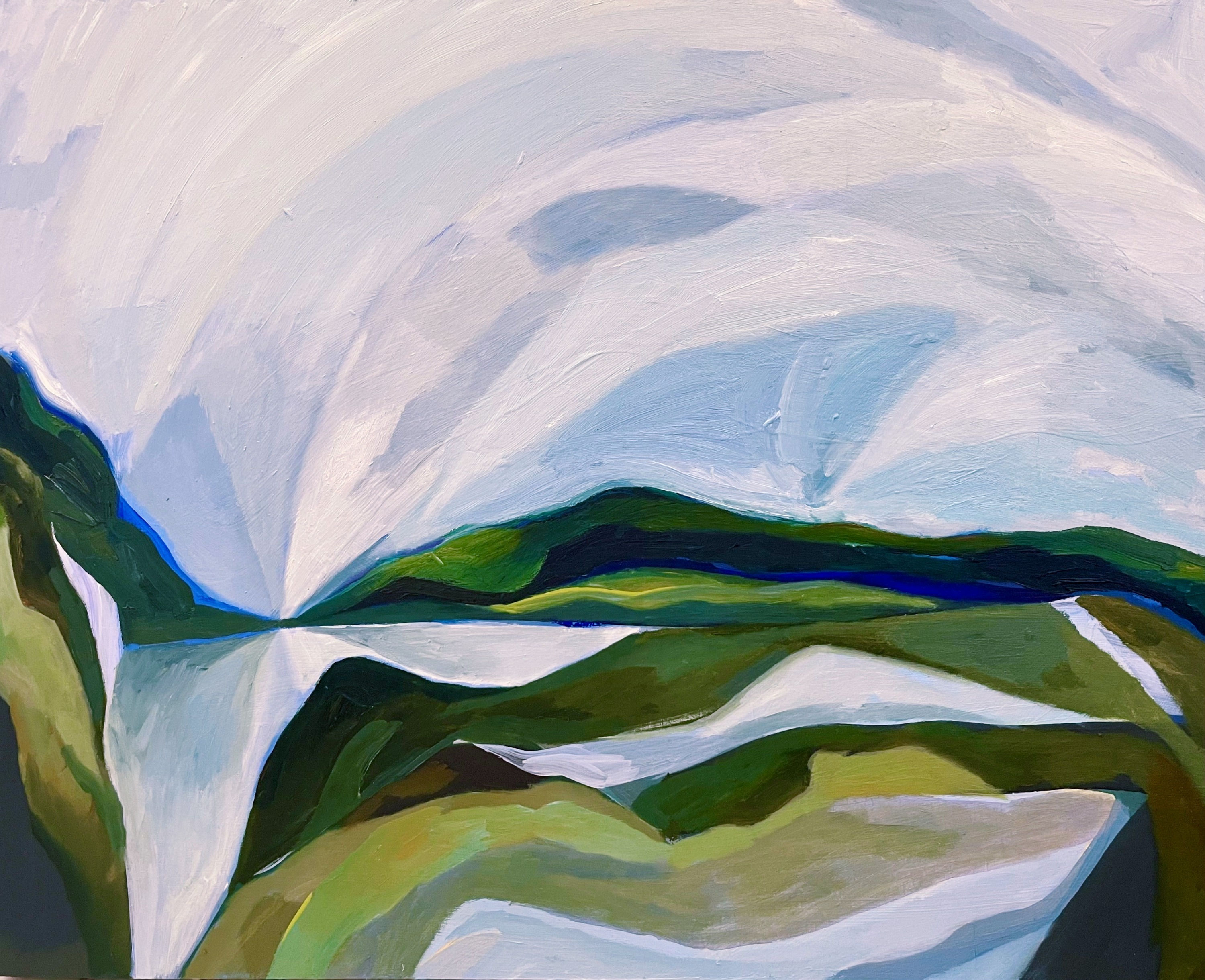 Quiet Coastline, Oil on board, 41x51cm, 2023