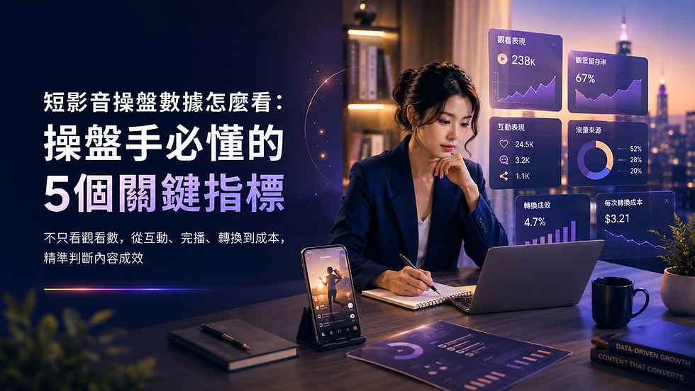 短影音操盤數據怎麼看:操盤手必懂的5個關鍵指標