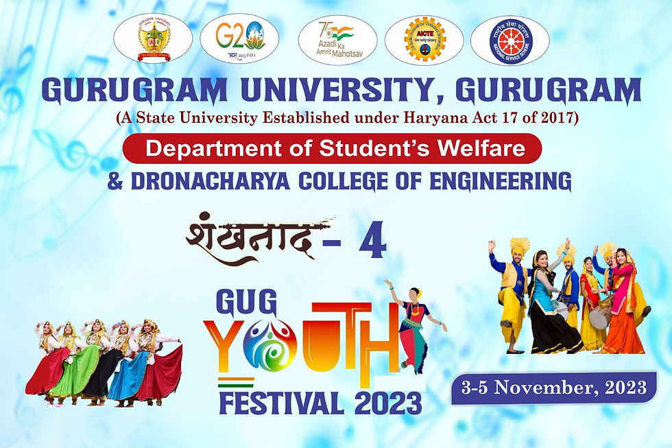 Gurugram University Youth Festival 2023 || Dronacharya College of Engineering