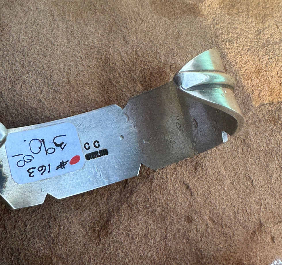 Thumbnail: Turquoise & Feather Cuff Bracelet