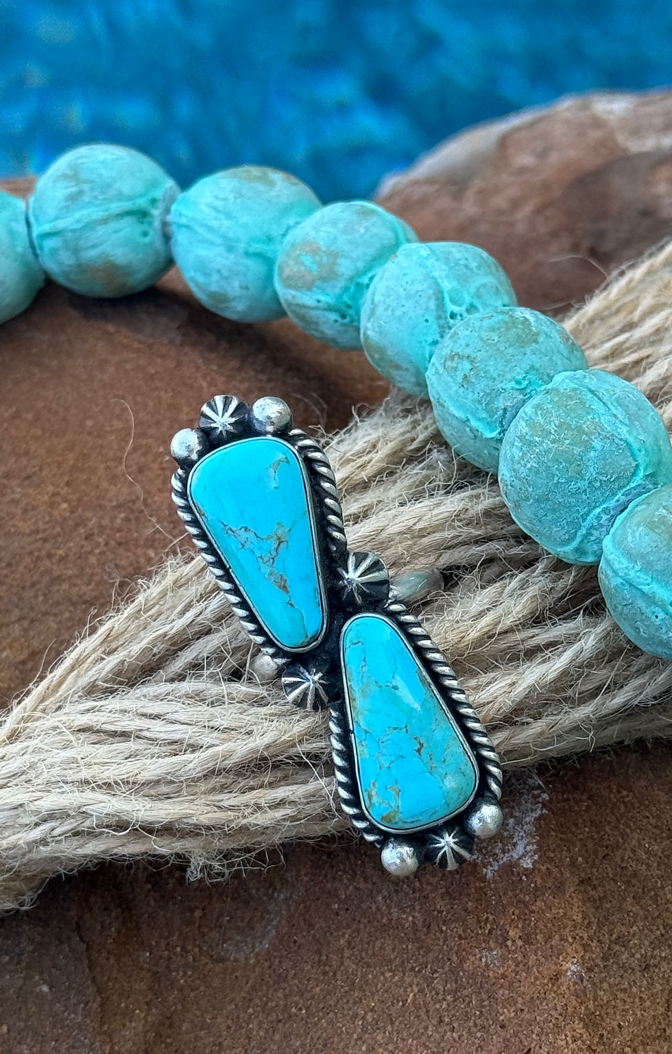 Thumbnail: Turquoise Double Ring