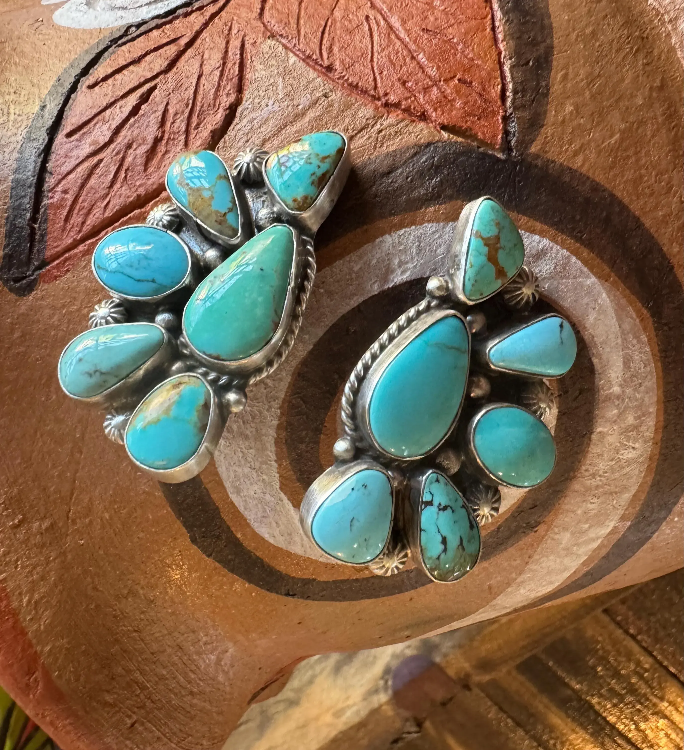 Kingman 1/2 Cluster Earrings