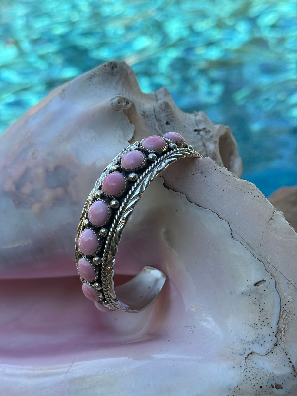 Thumbnail: Pink Conch Cuff Bracelet