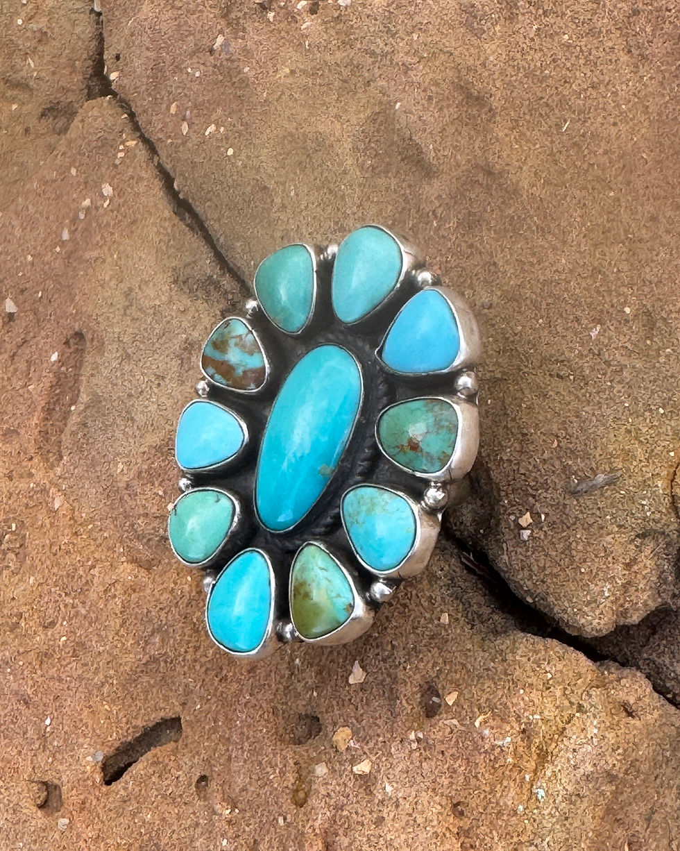Thumbnail: Turquoise Cluster Ring