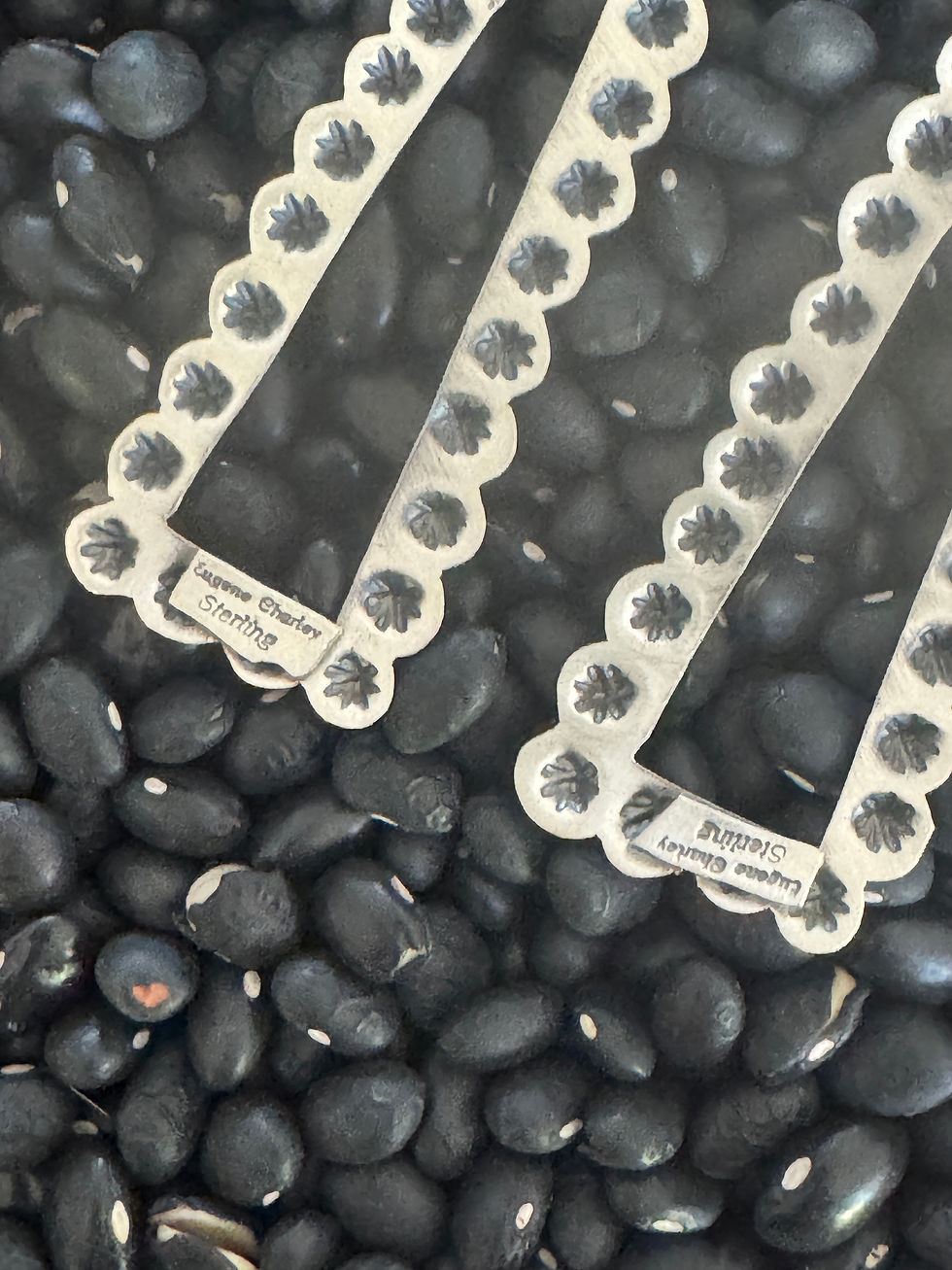 Thumbnail: Long Concho Dangle Earrings