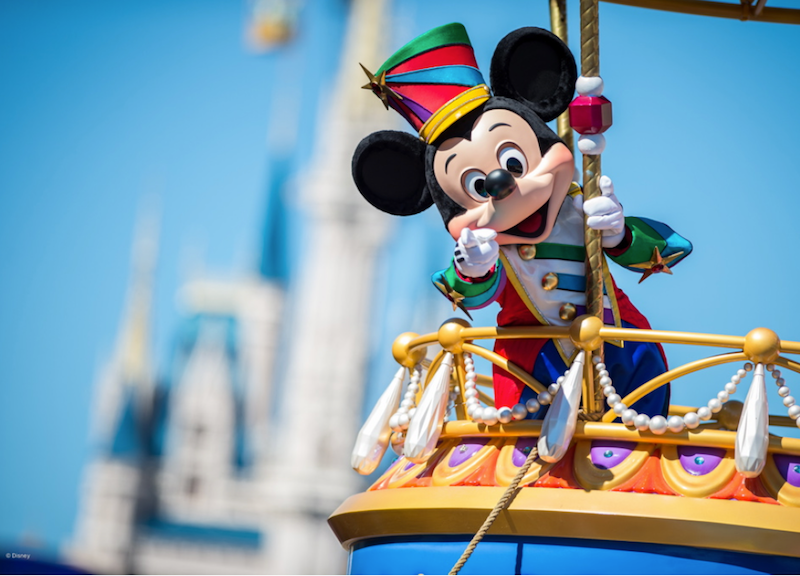 Mickey Mouse in a Disney World parade