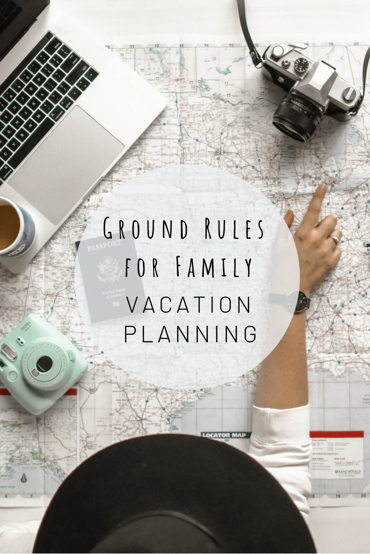 Pinterest photo for ground rules for family vacation planning