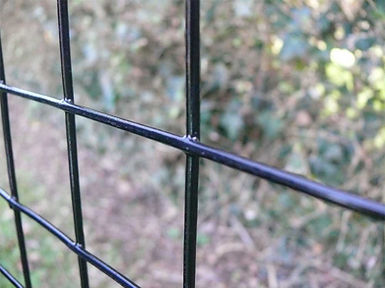 Thick Galvanised mesh with a PVC plastic black coating