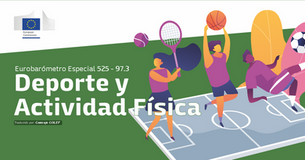 SED 2023: infografía del 5º Eurobarómetro con las cifras españolas de práctica físico-deportiva