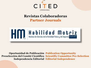 Habilidad Motriz, la revista científica de COLEF Andalucía, Ceuta y Melilla, colaborará con CITED Córdoba 2026