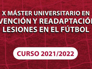 Descuentos para colegiados/as en el X Máster en Prevención y readaptación de lesiones en el fútbol