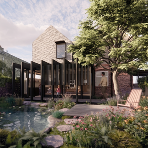 tactile - rear garden perspective