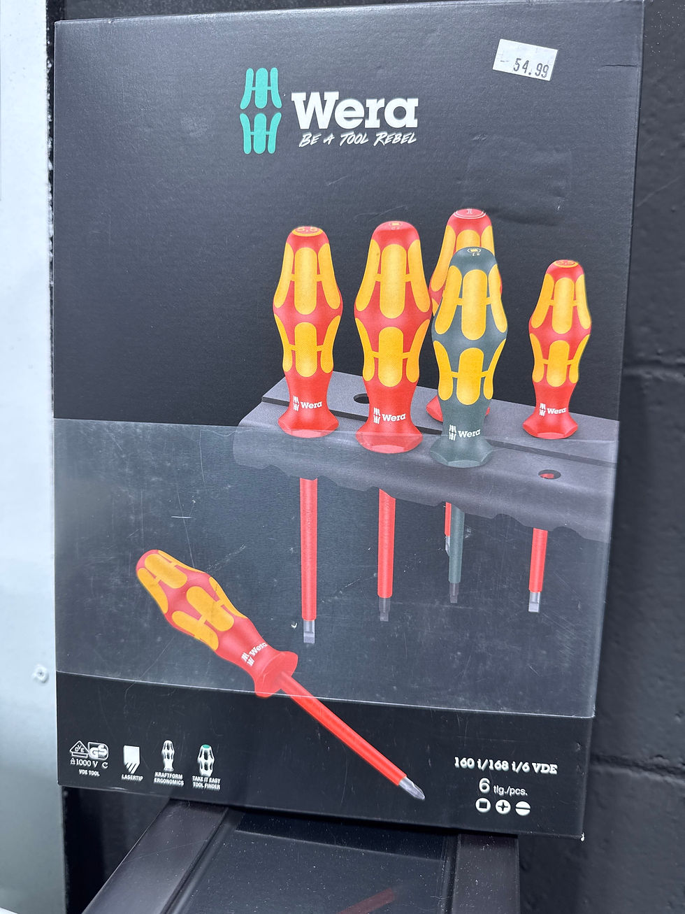 Thumbnail: Wera 160i/168i/6 VDE Insulated Screwdriver Set ( 6pcs ) 