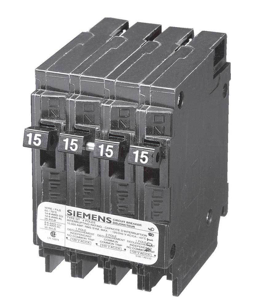 Siemens Q21515CTNC 15A Quad Circuit Breaker