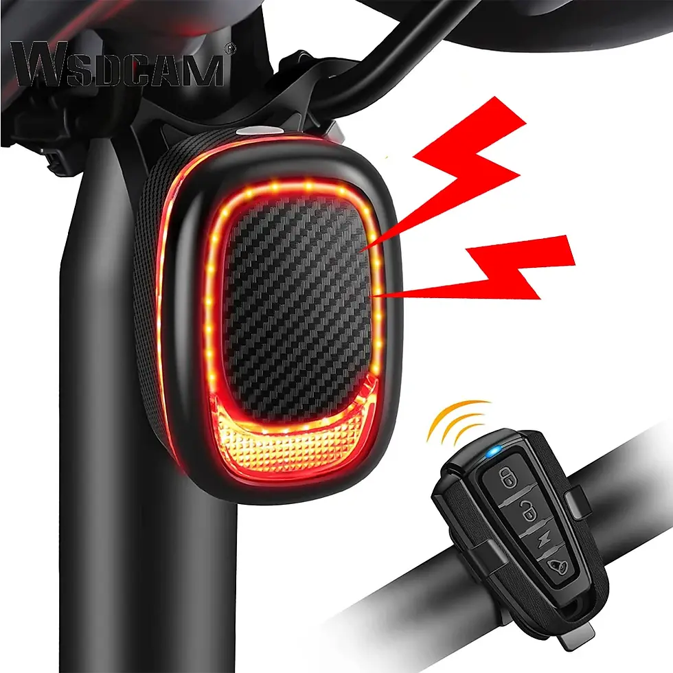 WSDCAM Smart Bike Alarm Tailight/Brake Light USB Rechargeable IPX5 Waterproof
